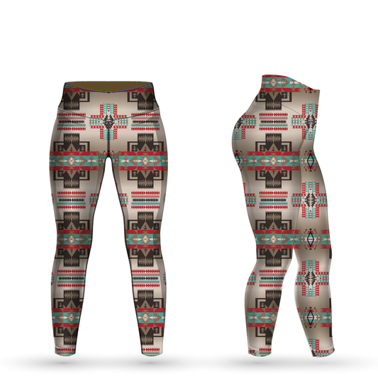 Grey Aztec print Leggings