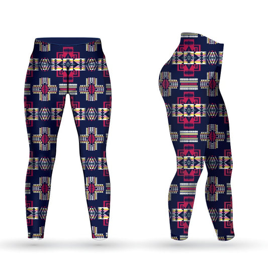 Navy Aztec print Leggings